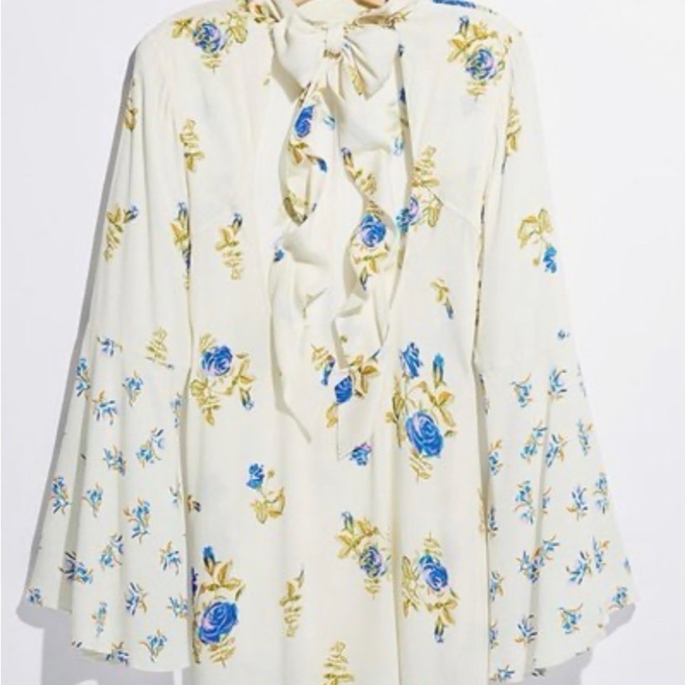 Free People Cream Tate Floral Backless Dress- NWT - Picture 5 of 10